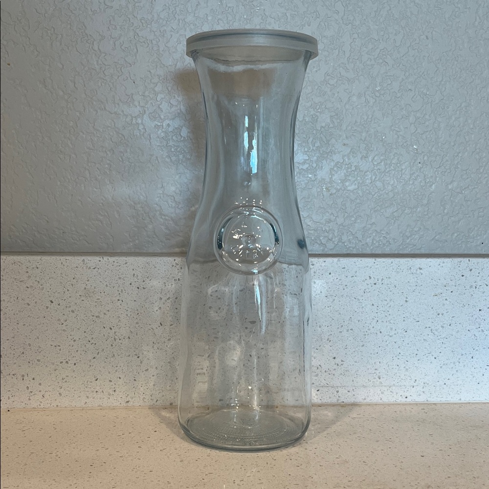 Clear Glass Carafe with Lid